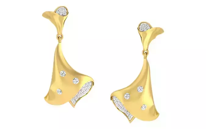 Women long earrings 3dm render detail 3D print model 3D print model