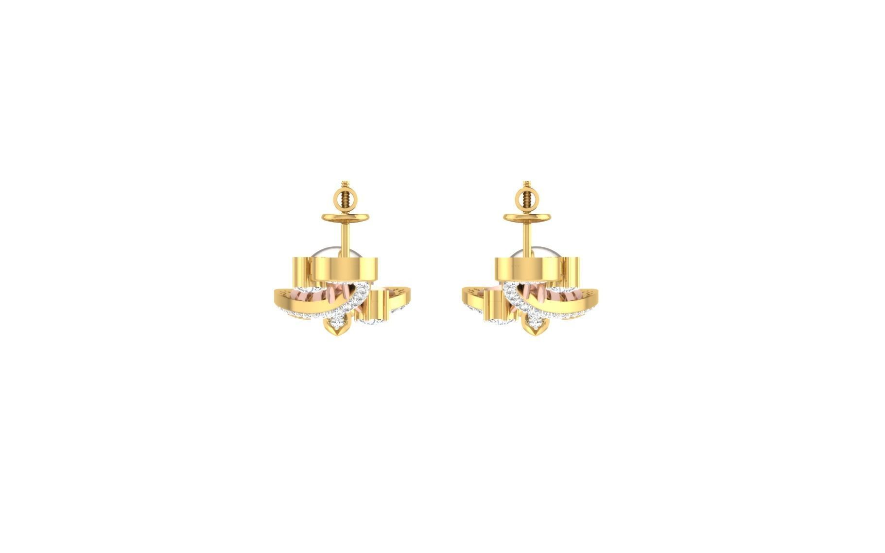 Women long earrings 3dm render detail 3D print model 3D print model_7