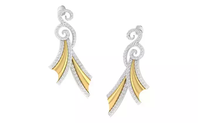 Women long earrings 3dm render detail 3D print model