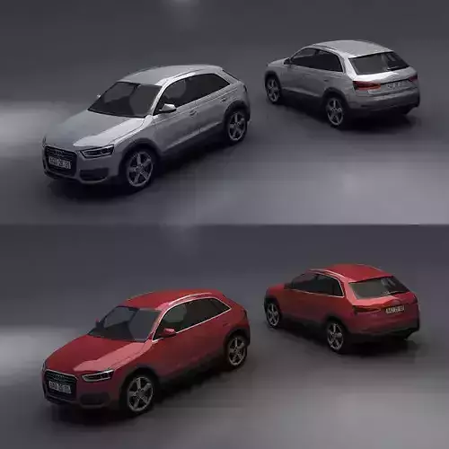 Audi Q3 Low-poly 3D model