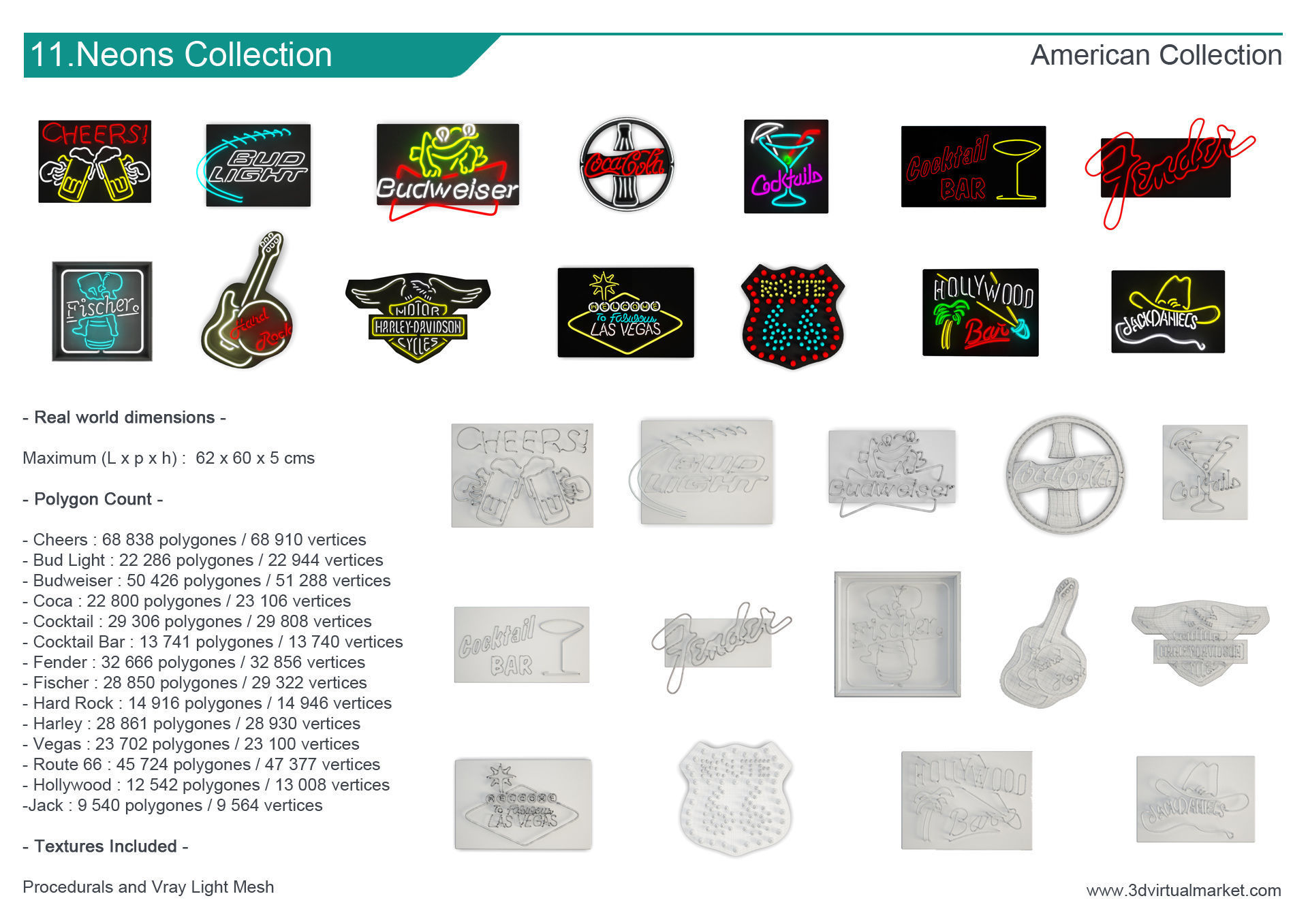American Diner Restaurant Collection 3D model_13