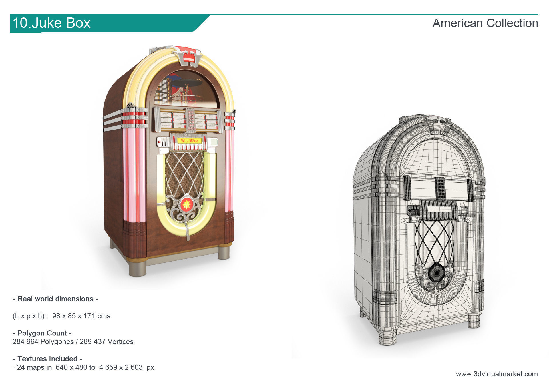 American Diner Restaurant Collection 3D model_12