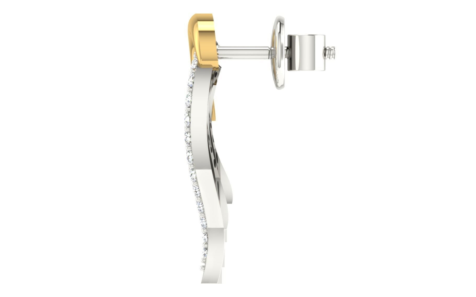 Women earrings 3dm render detail 3D print model 3D print model_5