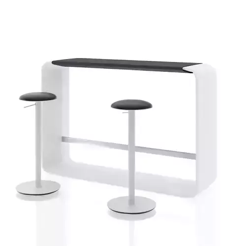 Hoop height table with Tilt height stool by  