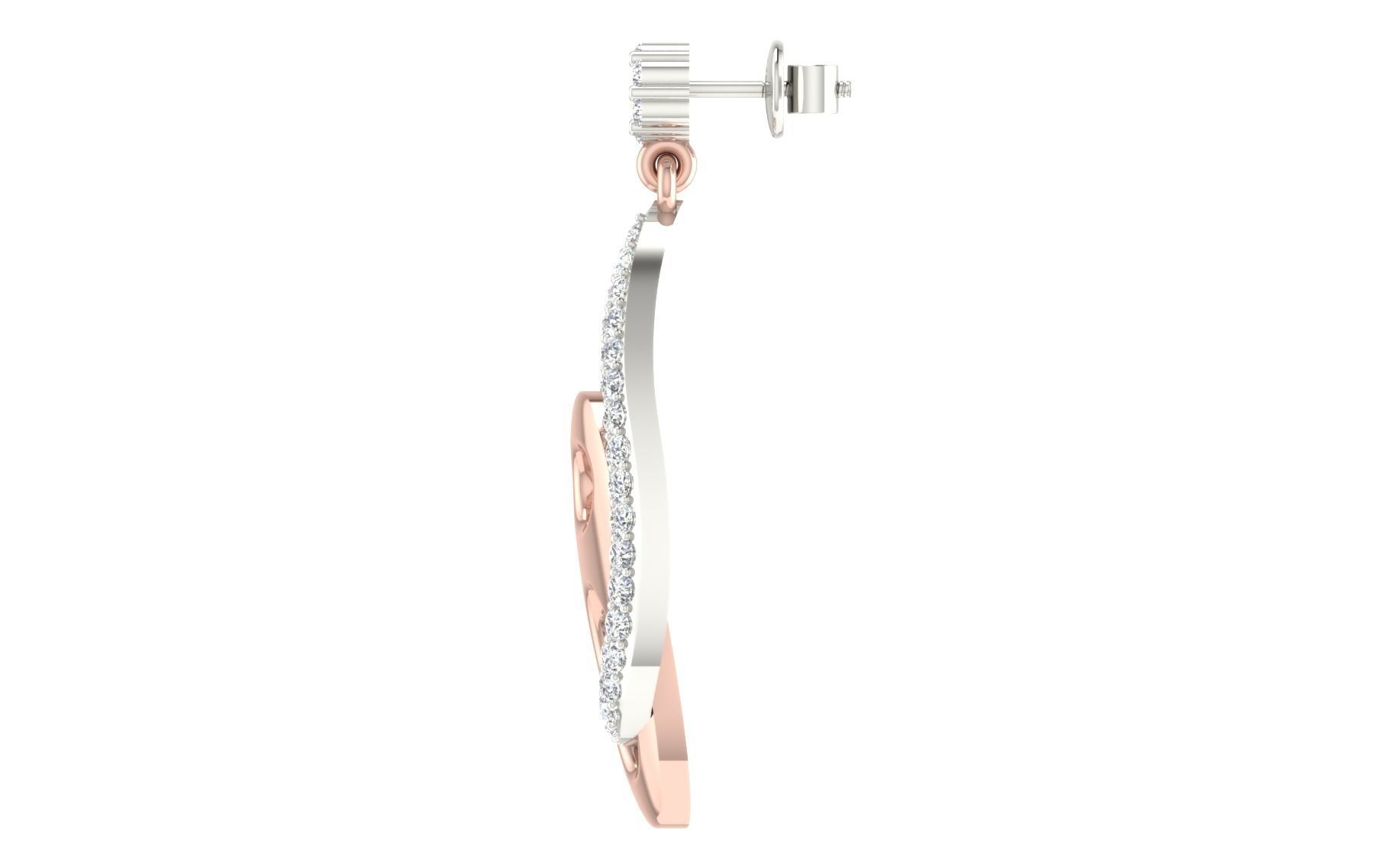 Women long earrings 3dm render detail 3D print model 3D print model_5