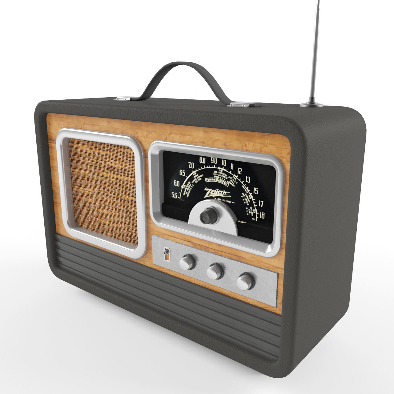Old vintage amp radio 3D model CGTrader