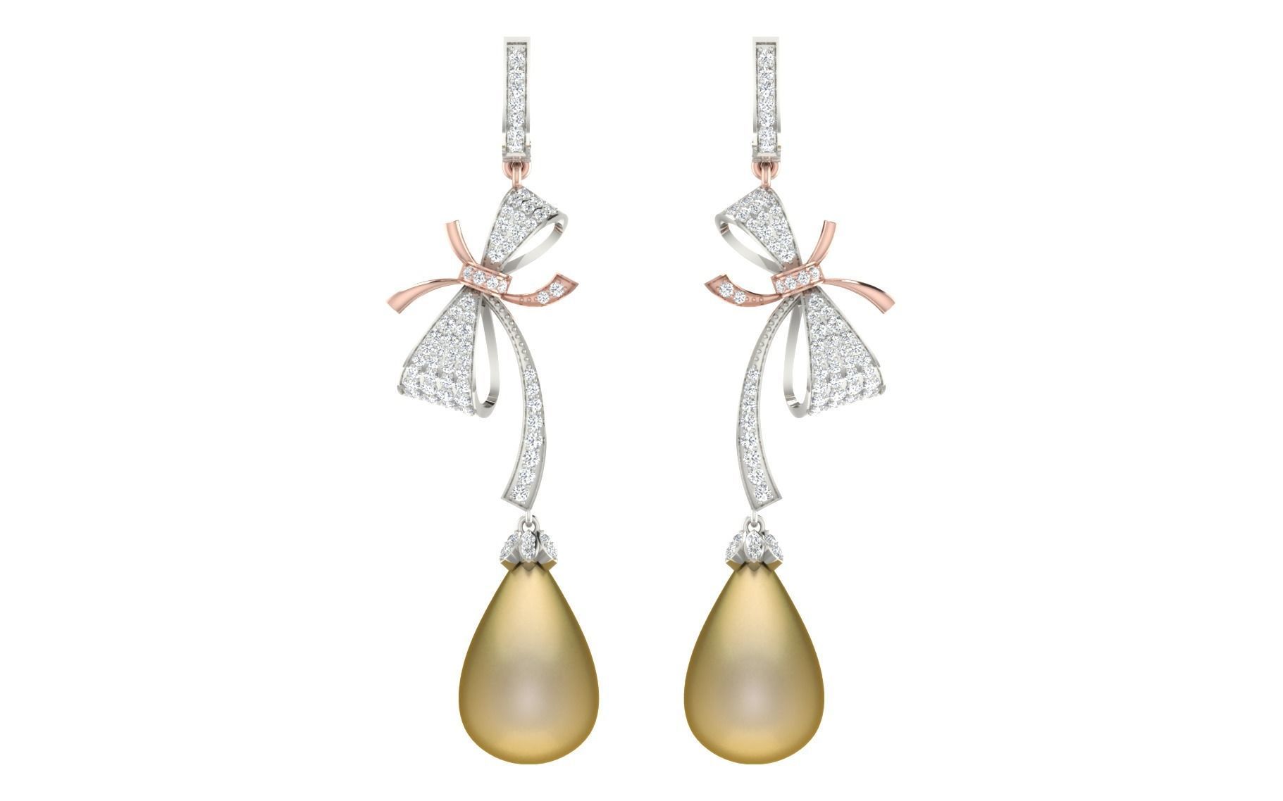 Women earrings 3dm render detail 3D print model 3D print model_3