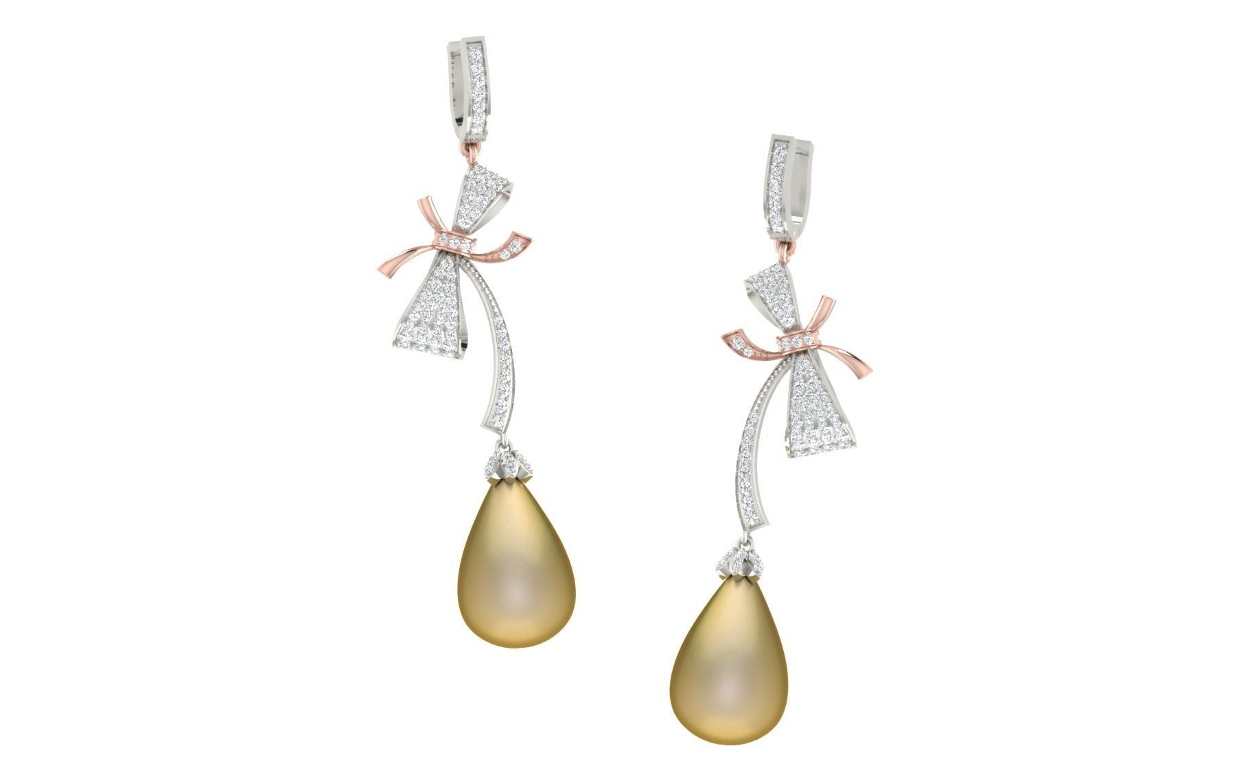 Women earrings 3dm render detail 3D print model 3D print model_1