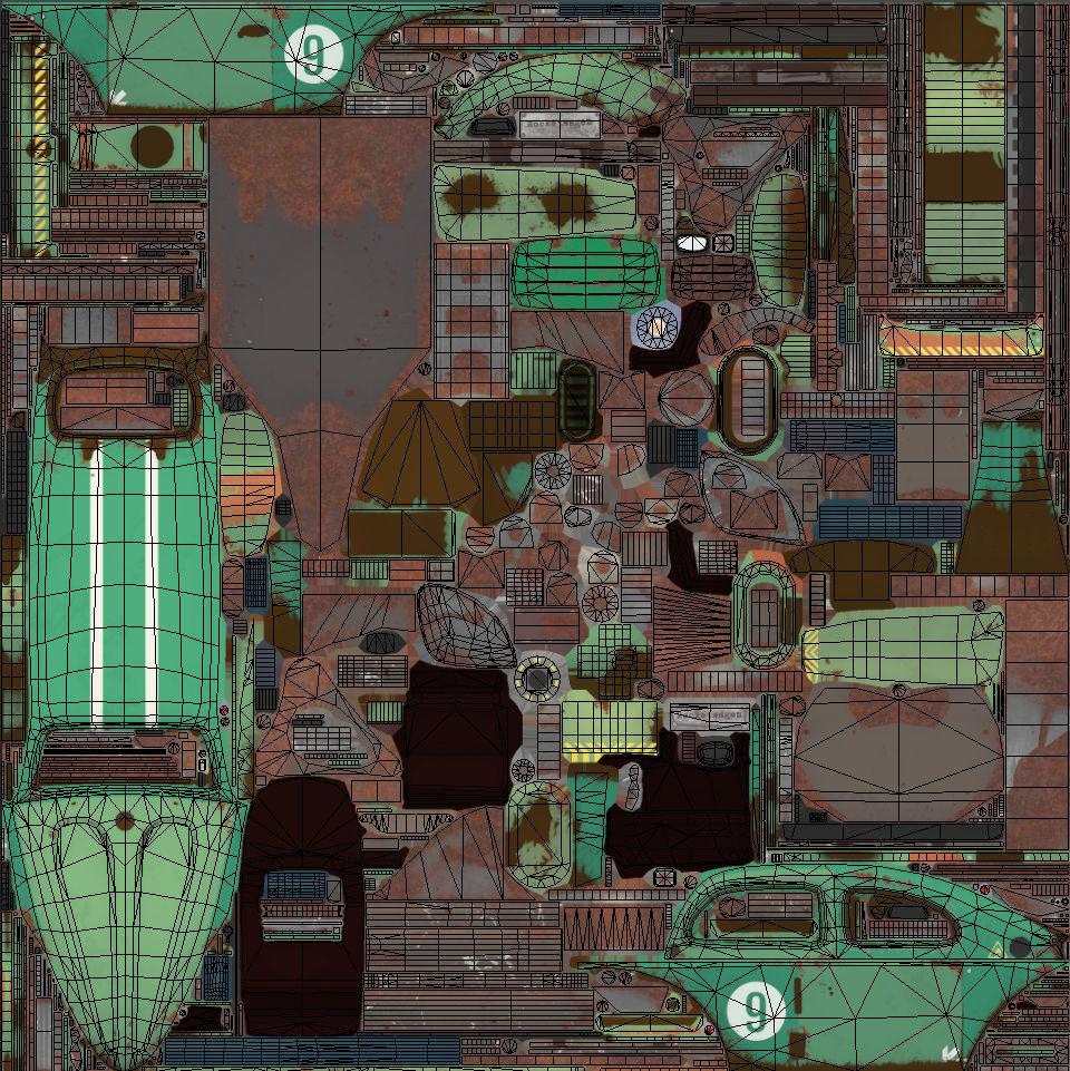 Rocketwagen VW Beetle Hovercraft Low-poly 3D Model Low-poly 3D model_11