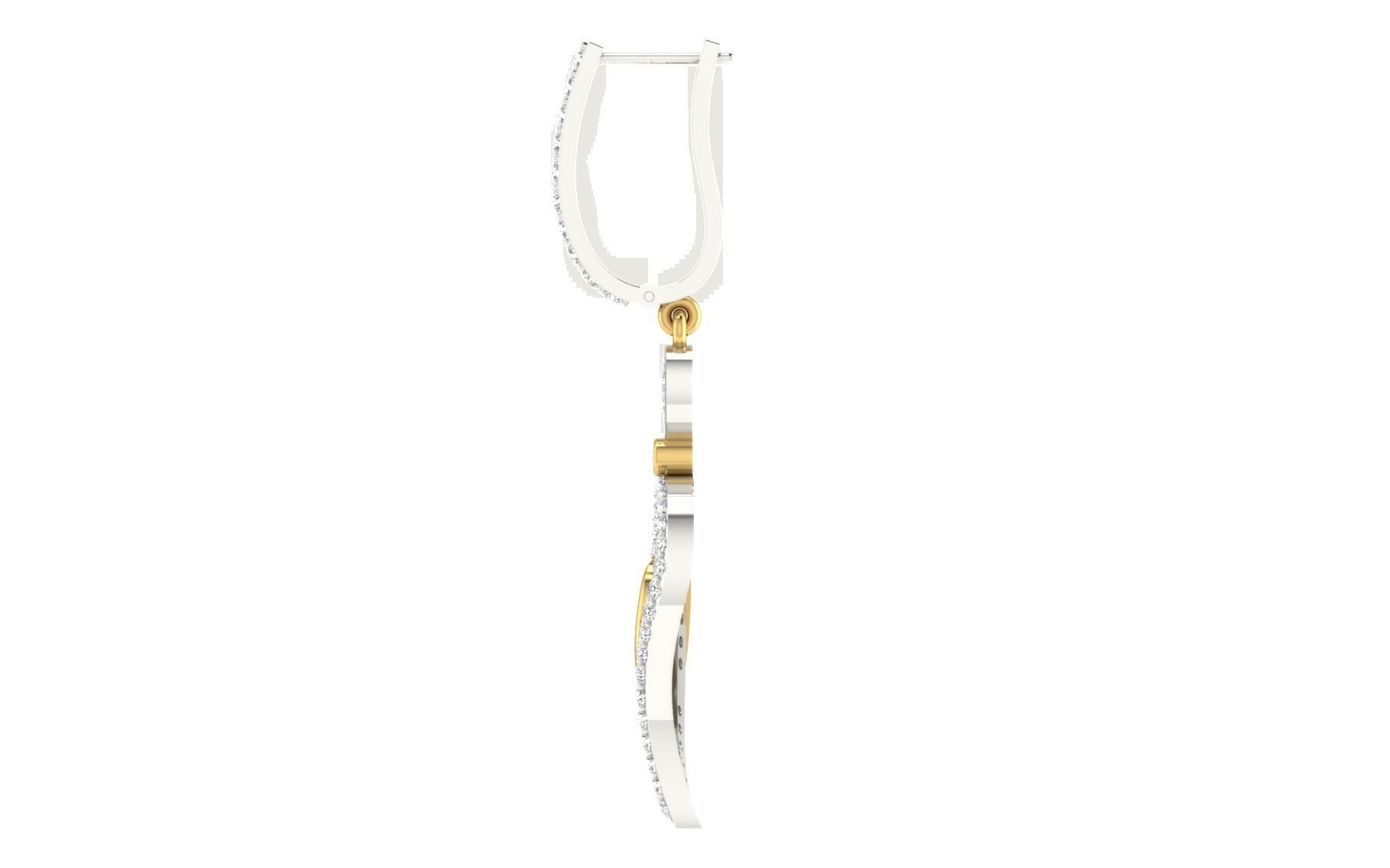 Women long earrings 3dm render detail 3D print model 3D print model_5