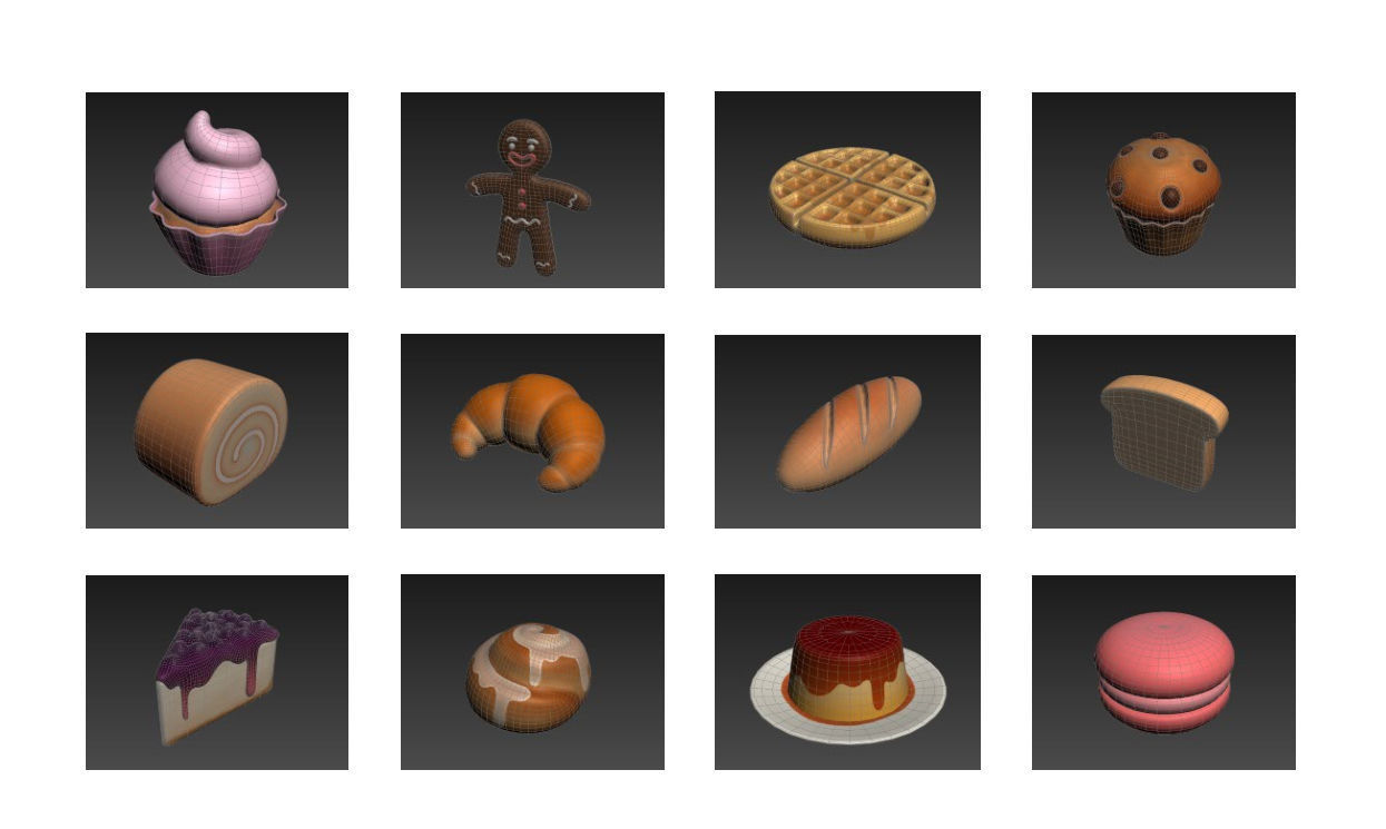 Cartoon Food Pack 3 3D model_19