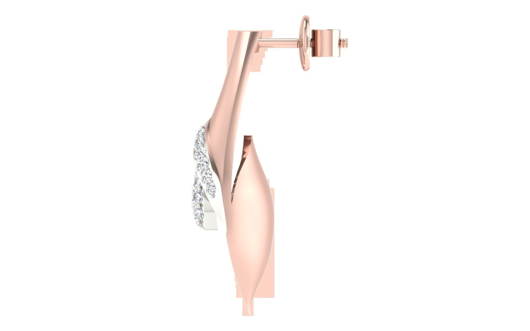 Women long earrings 3dm render detail 3D print model 3D print model_5