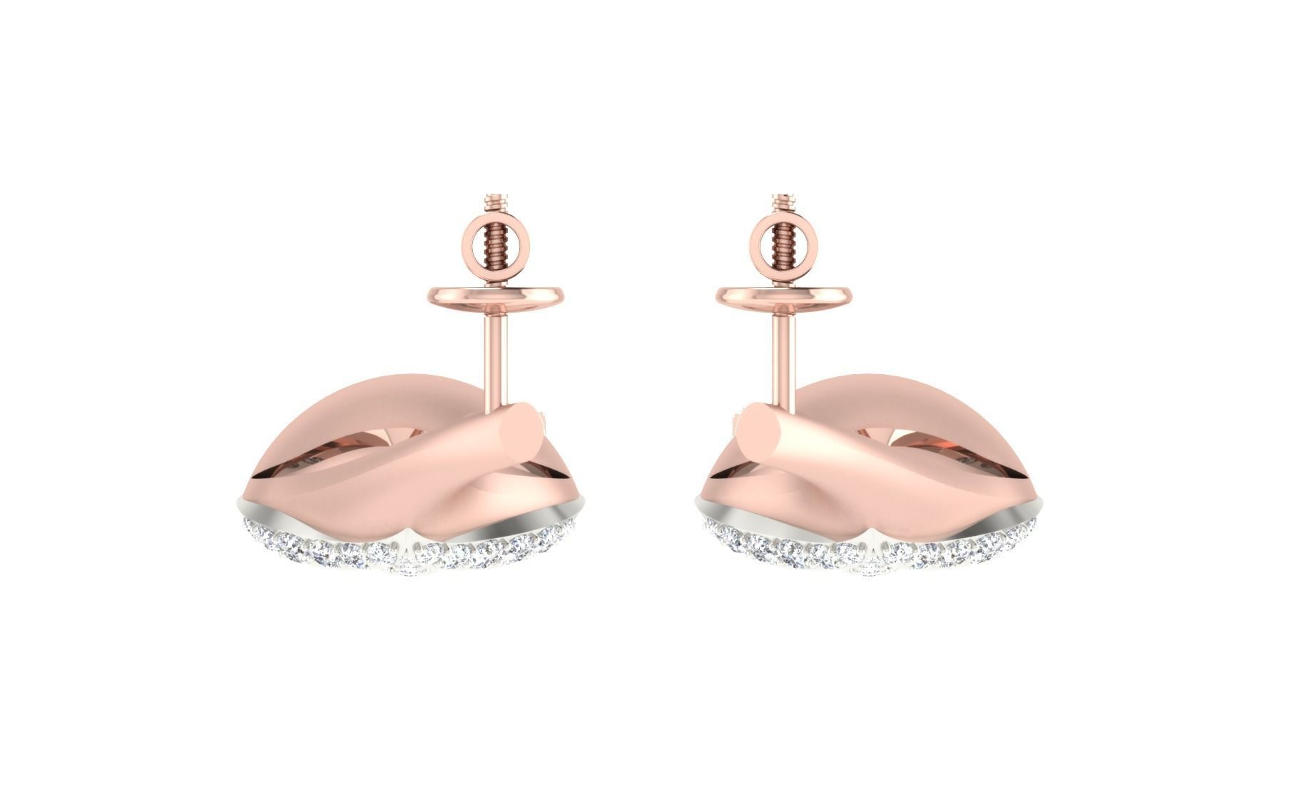 Women long earrings 3dm render detail 3D print model 3D print model_7