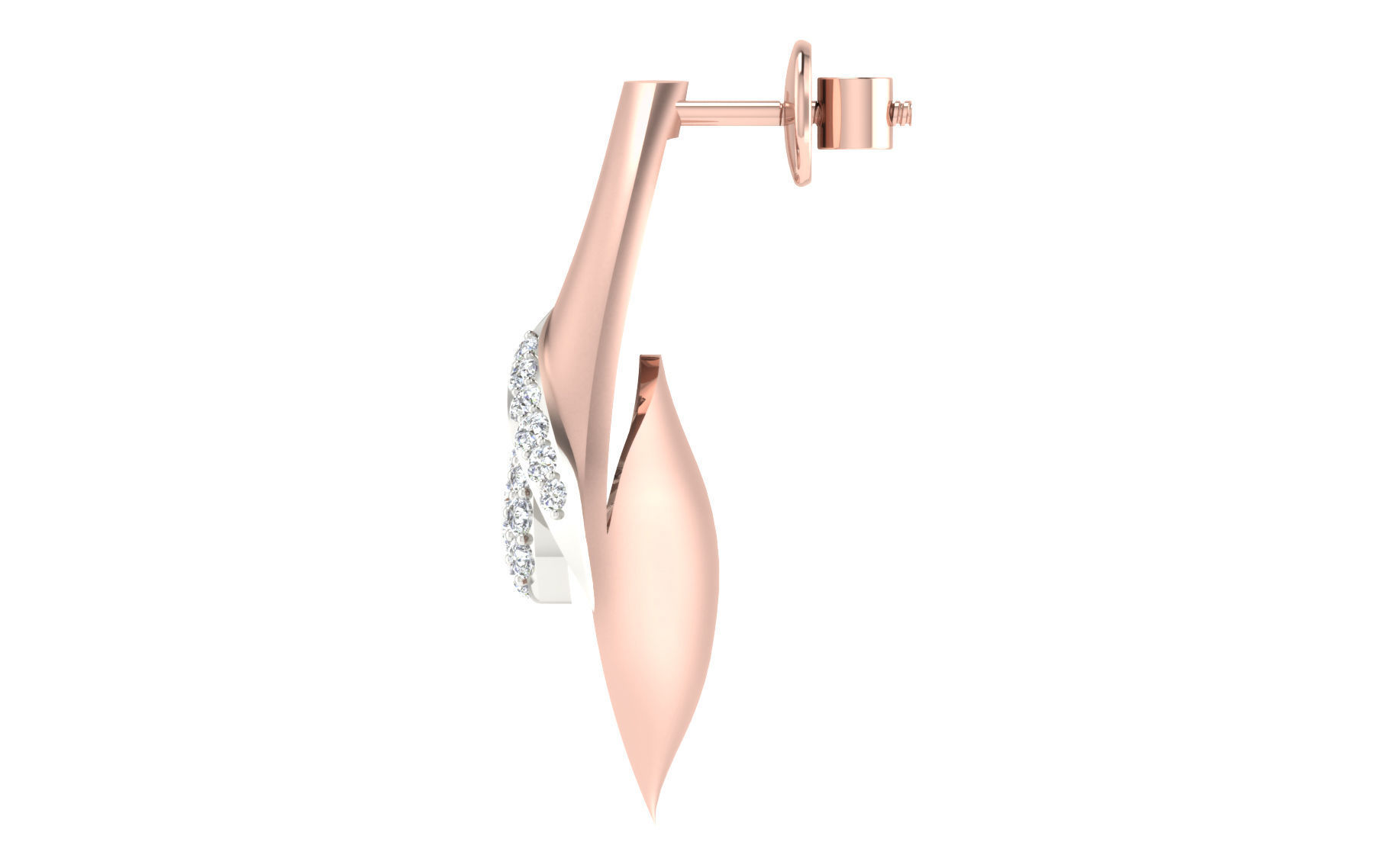 Women long earrings 3dm render detail 3D print model 3D print model_4