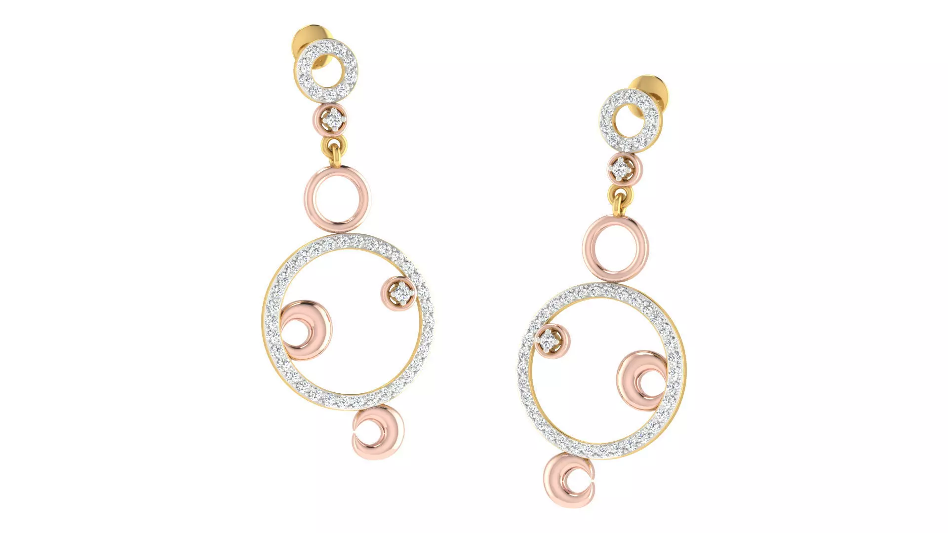 Women long earrings 3dm render detail 3D print model 3D print model_0