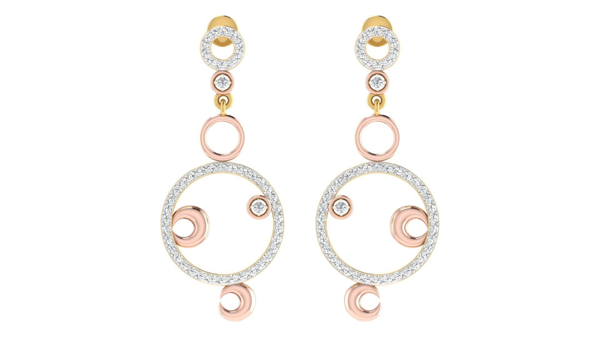 Women long earrings 3dm render detail 3D print model 3D print model_3