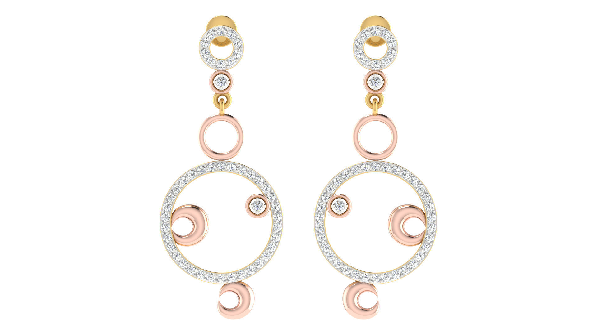 Women long earrings 3dm render detail 3D print model 3D print model_2