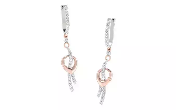 Women long earrings 3dm render detail 3D print model 3D print model