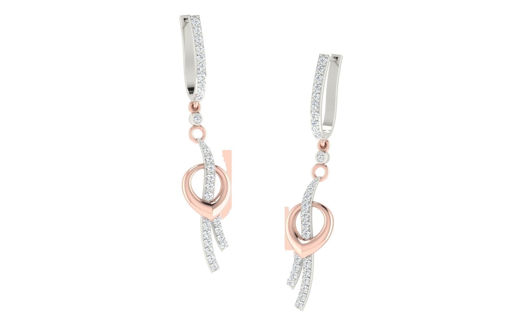 Women long earrings 3dm render detail 3D print model 3D print model_1