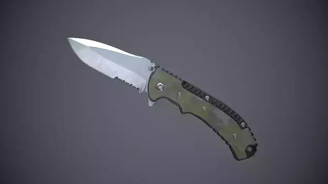 Knife High Tech 3 Low-poly 3D model