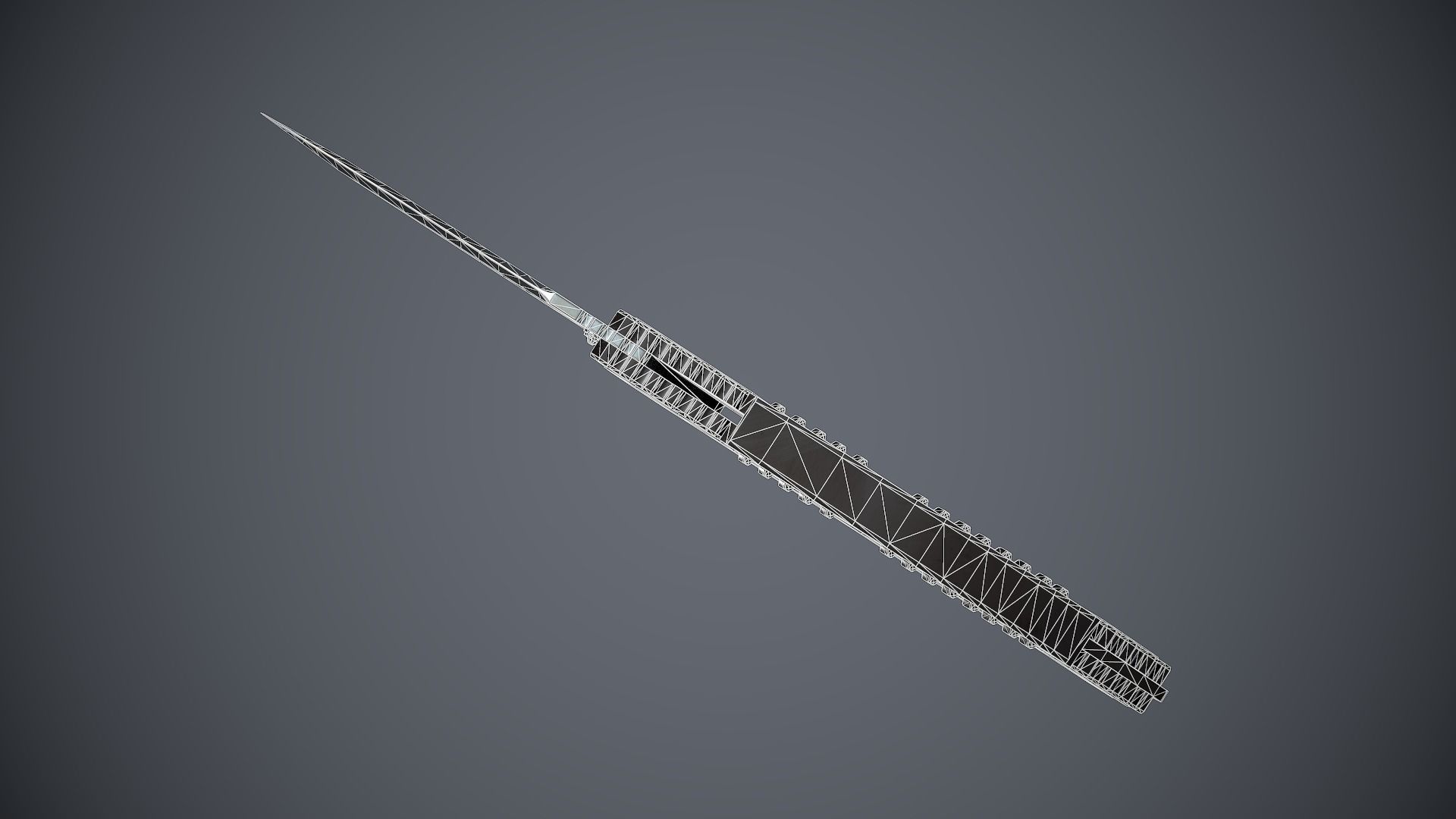 Knife High Tech 3 Low-poly 3D model_13