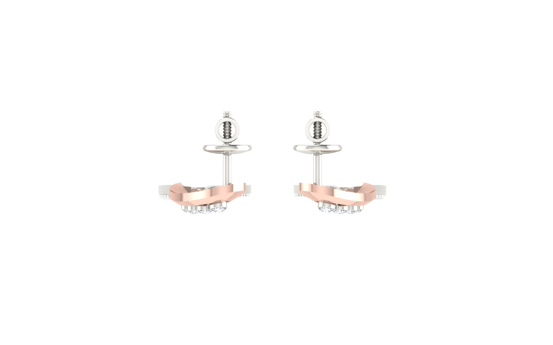 Women long earrings 3dm render detail 3D print model 3D print model_6