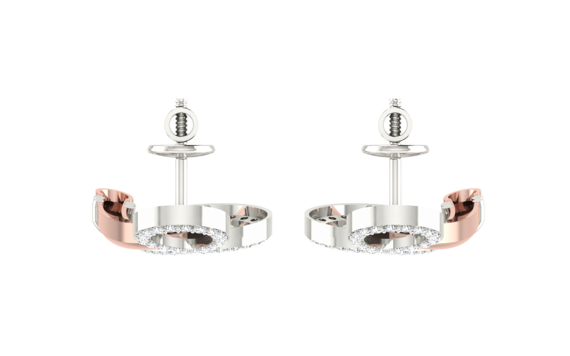 Women long earrings 3dm render detail 3D print model 3D print model_6