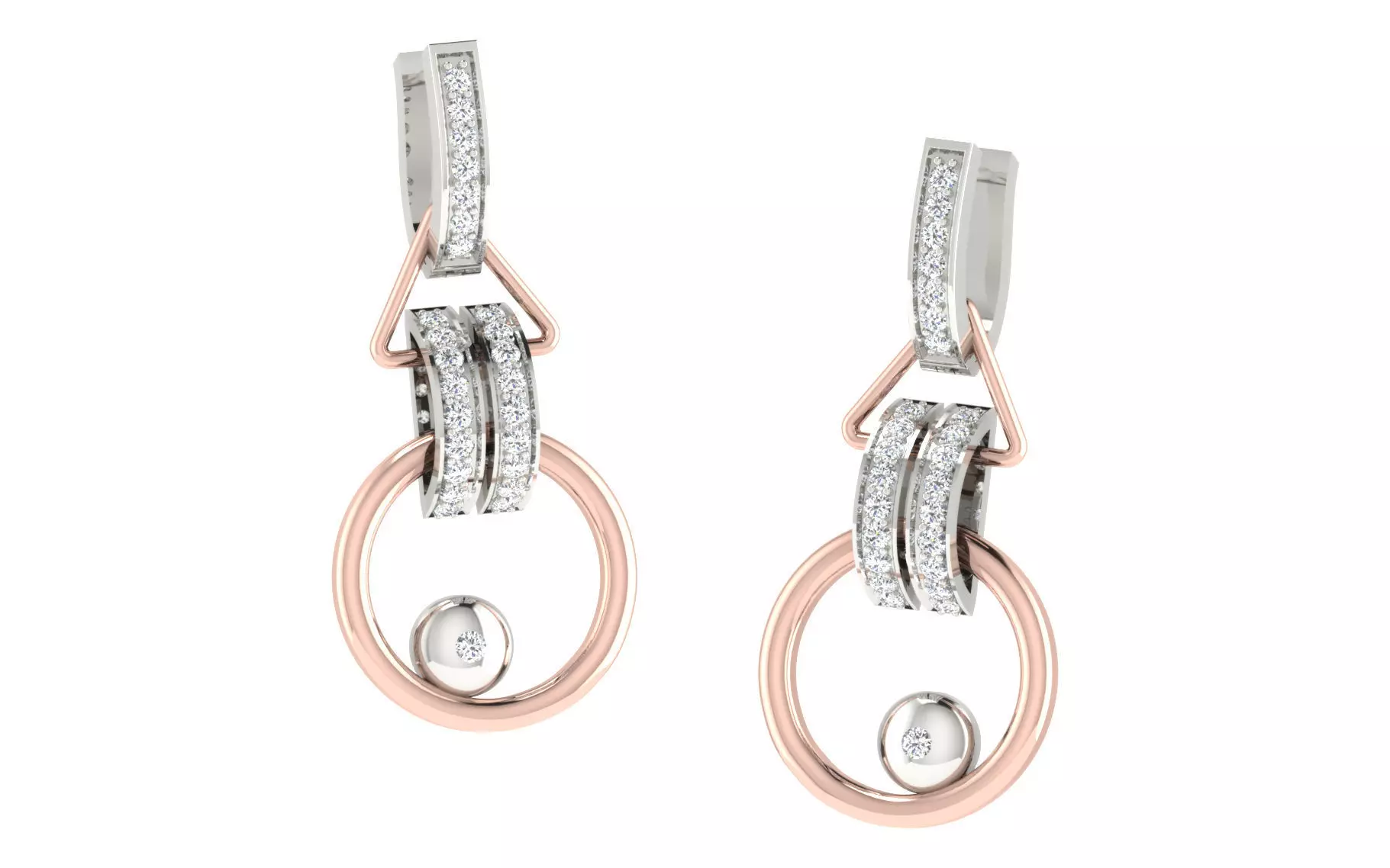 Women long earrings 3dm render detail 3D print model 3D print model_0