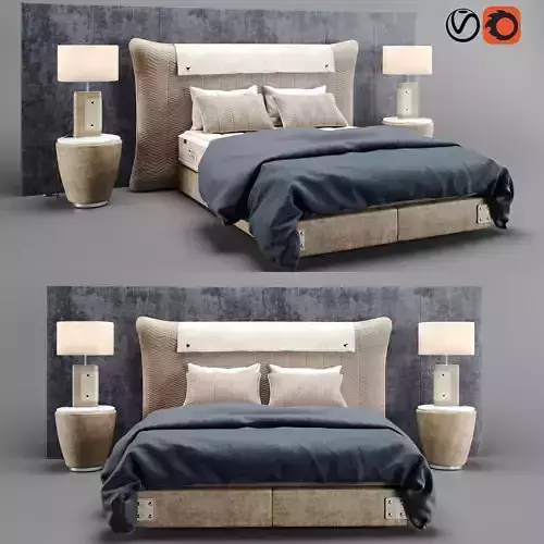 Colunex Chevron Luxury Bed