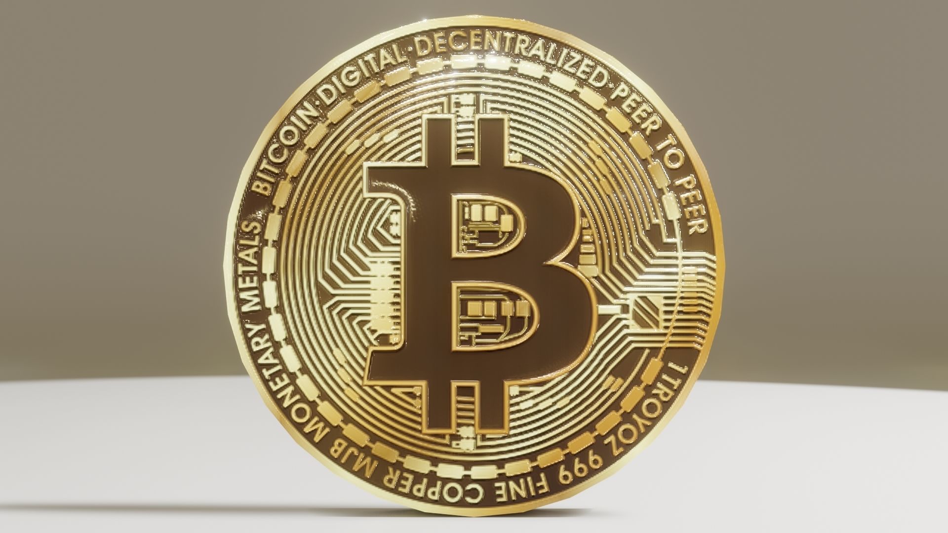 BitCoin stack of bitcoins 3D model_4