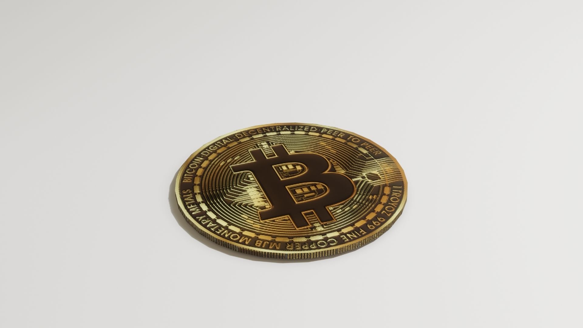 BitCoin stack of bitcoins 3D model_6