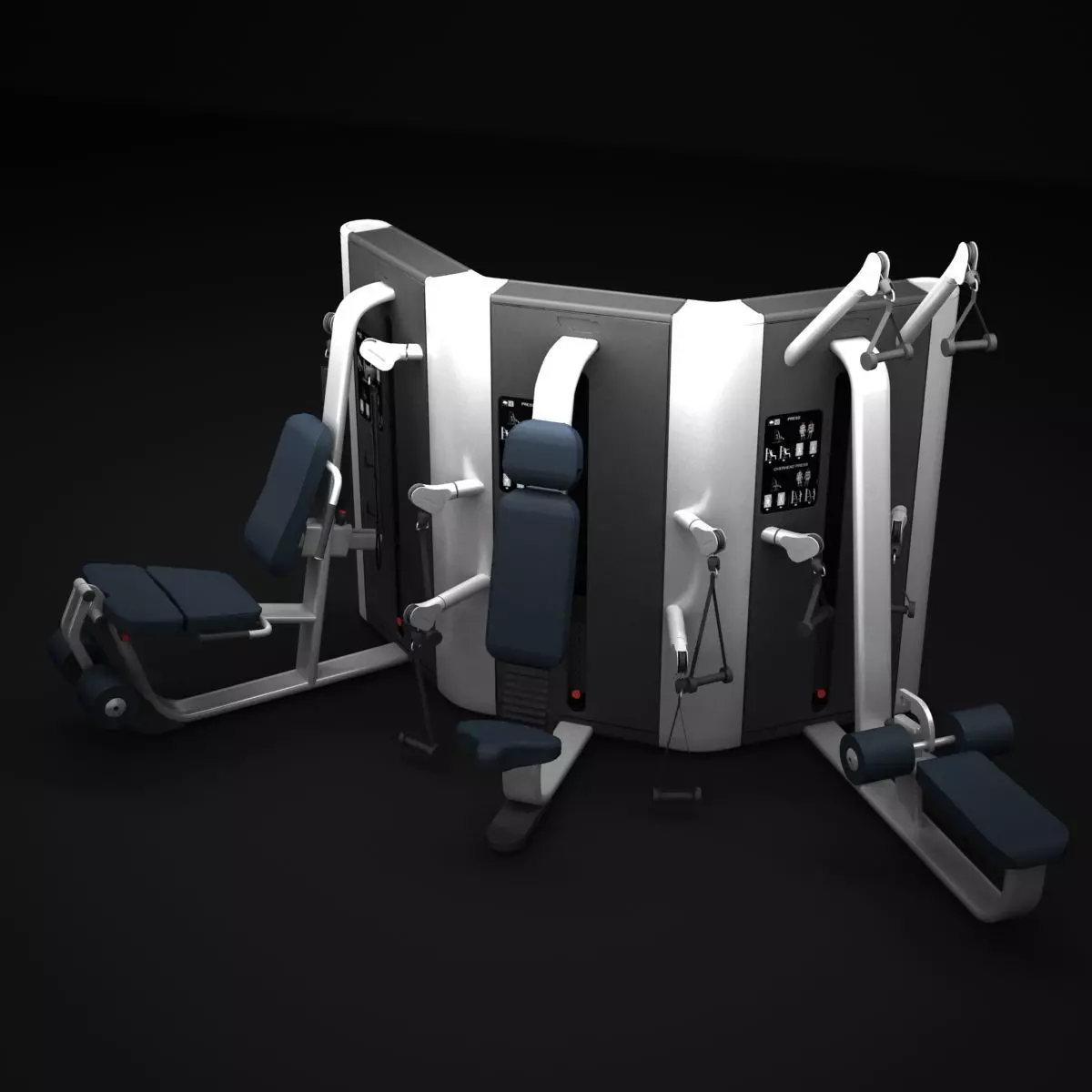 Multistation Wall Machine 3D model_0