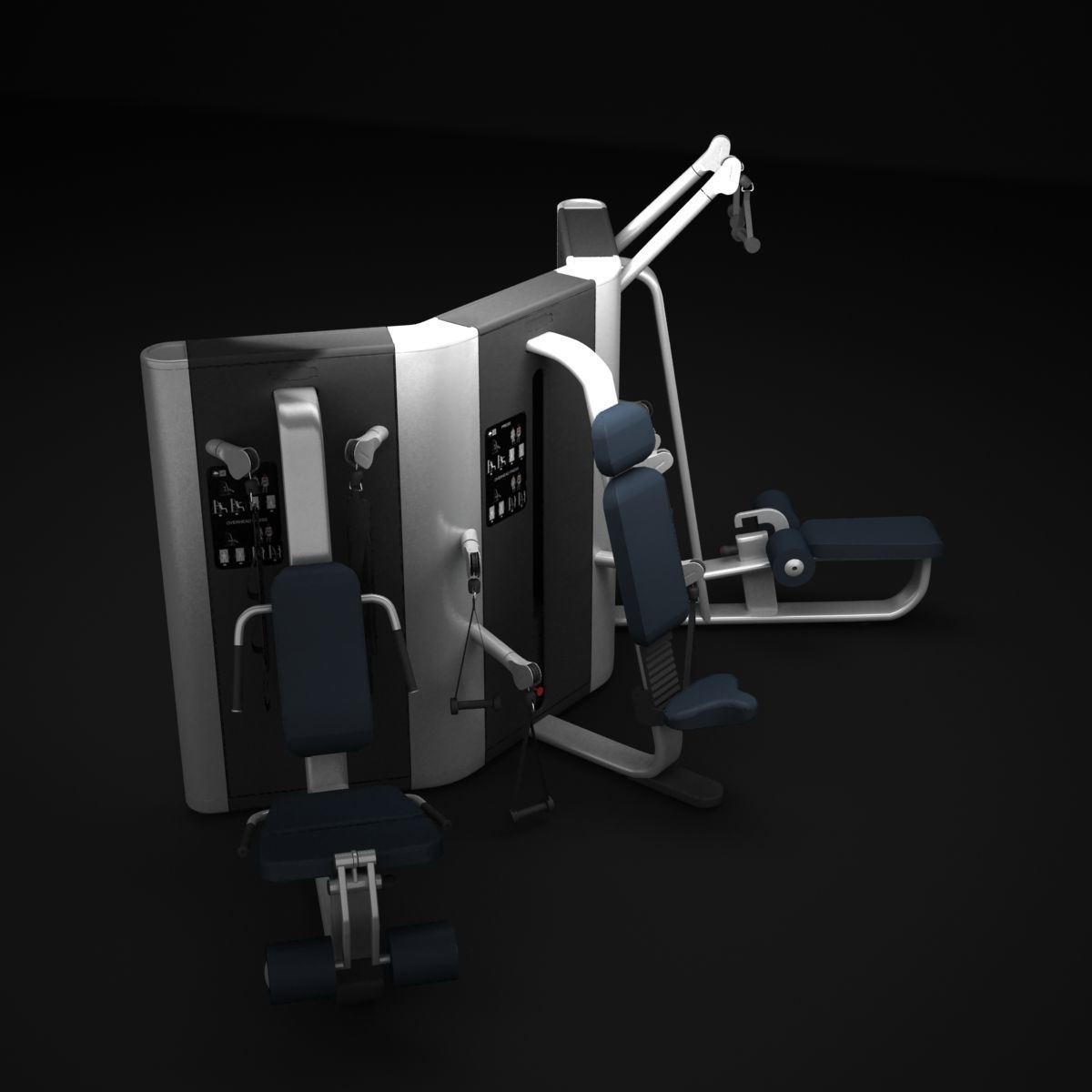 Multistation Wall Machine 3D model_1