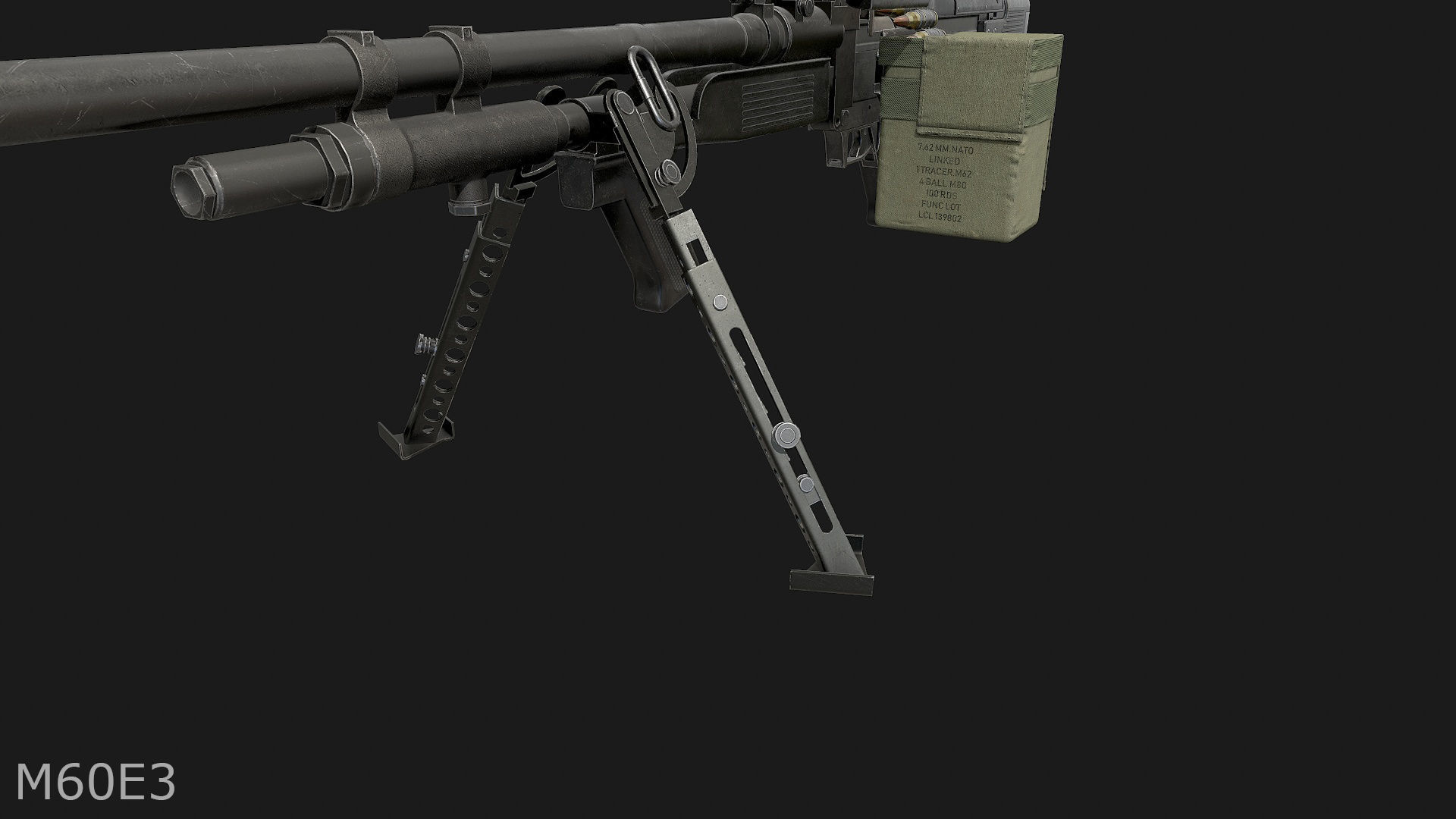 M60E3 and M60E4 Low-poly 3D model_11