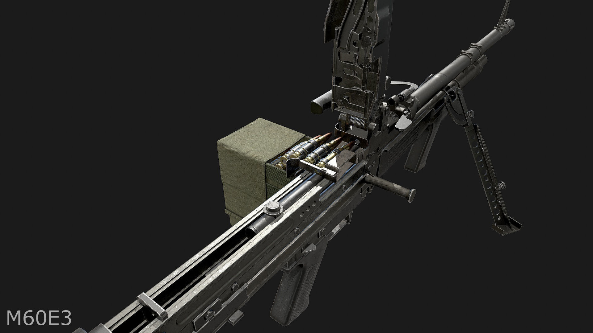 M60E3 and M60E4 Low-poly 3D model_7