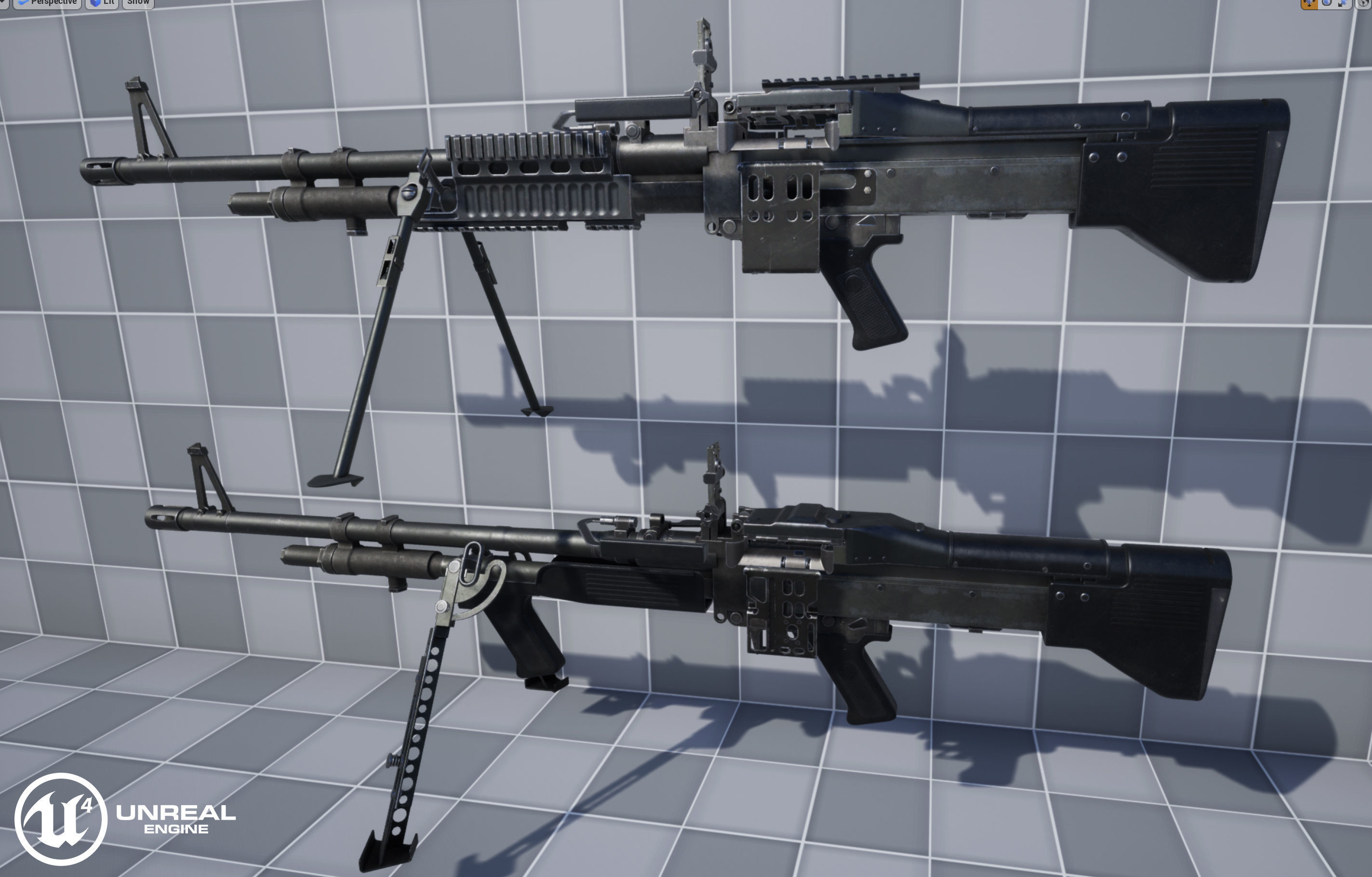 M60E3 and M60E4 Low-poly 3D model_23