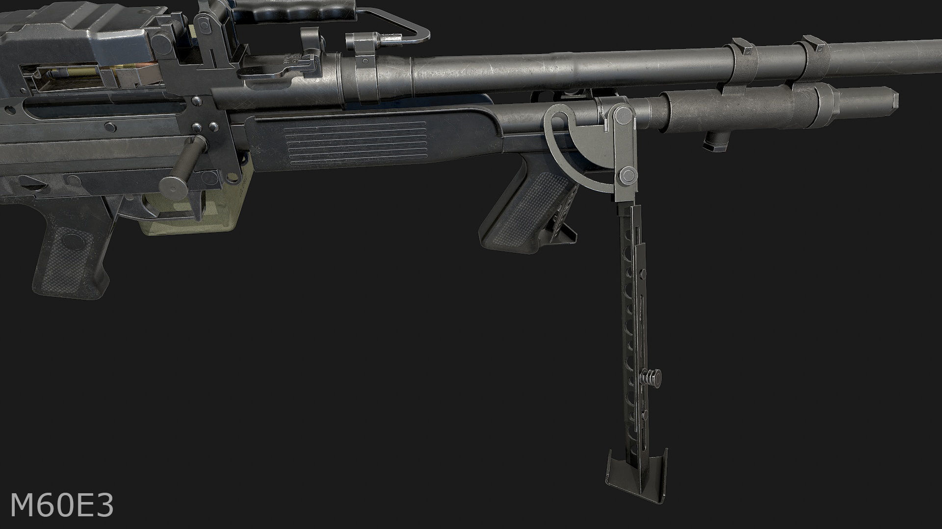 M60E3 and M60E4 Low-poly 3D model_5