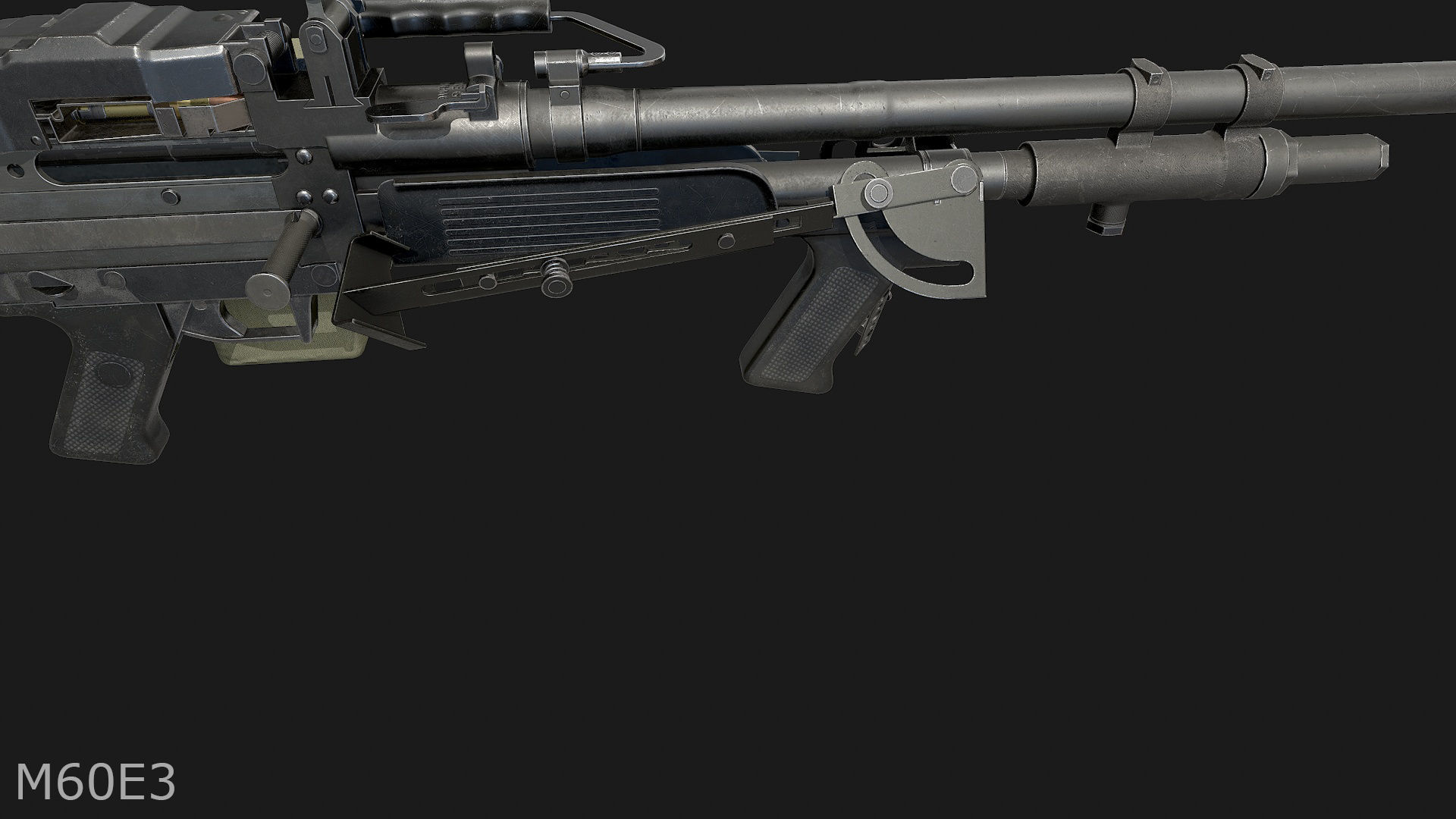 M60E3 and M60E4 Low-poly 3D model_6