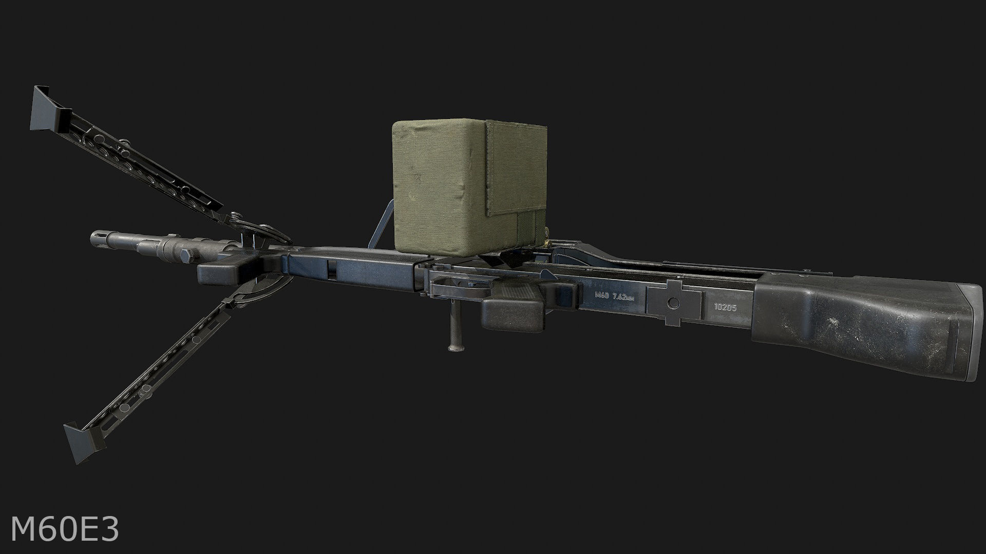 M60E3 and M60E4 Low-poly 3D model_10