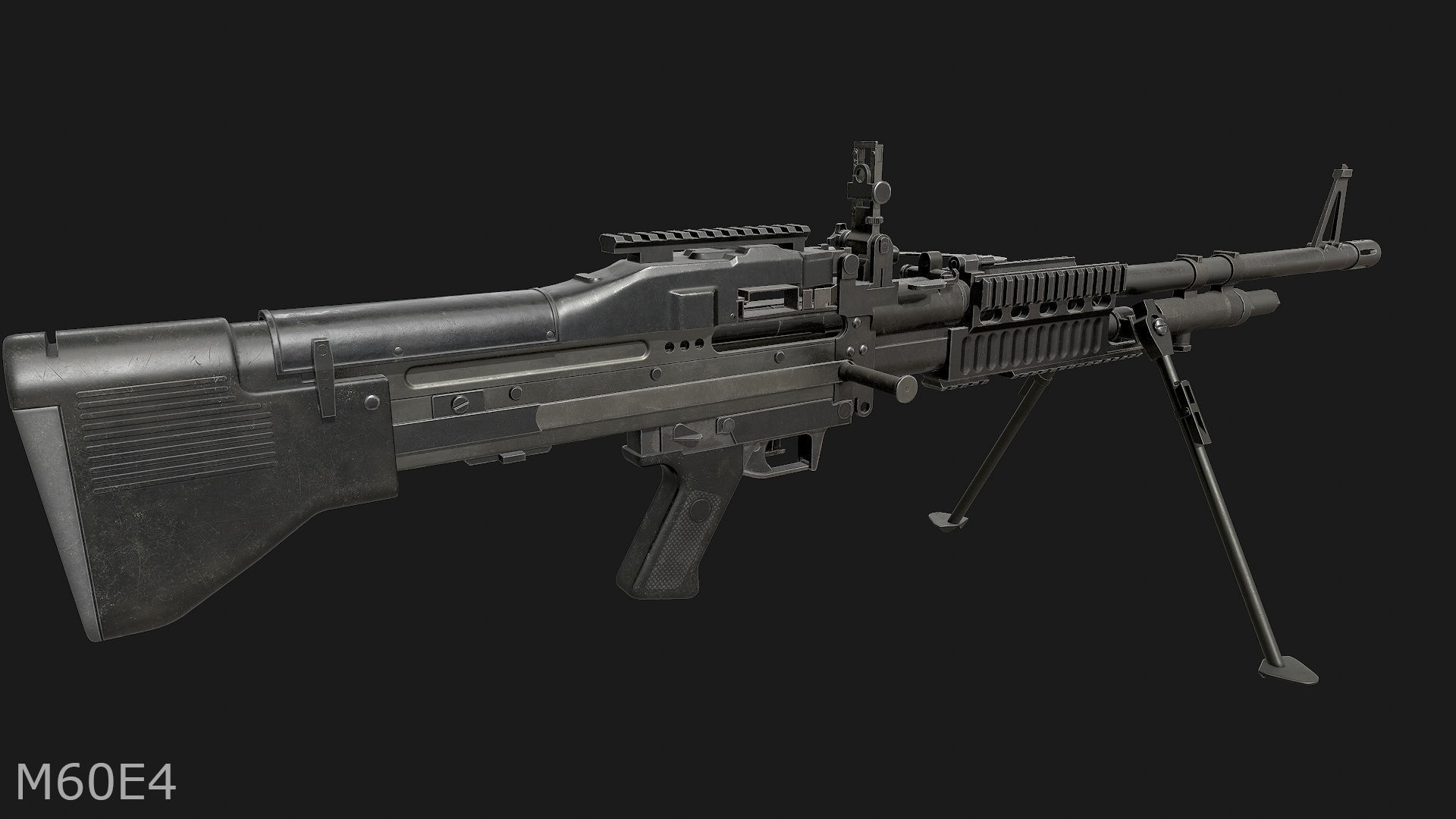 M60E3 and M60E4 Low-poly 3D model_16