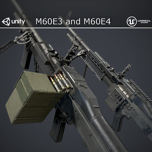 M60E3 and M60E4 Low-poly 3D model