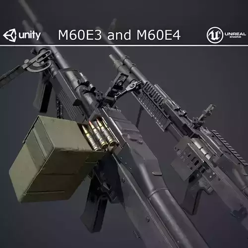 M60E3 and M60E4 Low-poly 3D model