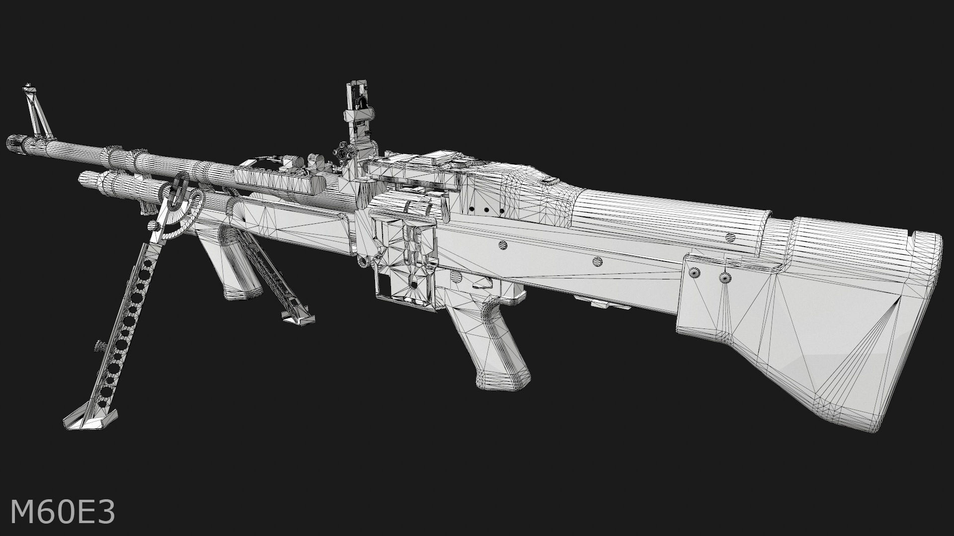 M60E3 and M60E4 Low-poly 3D model_17