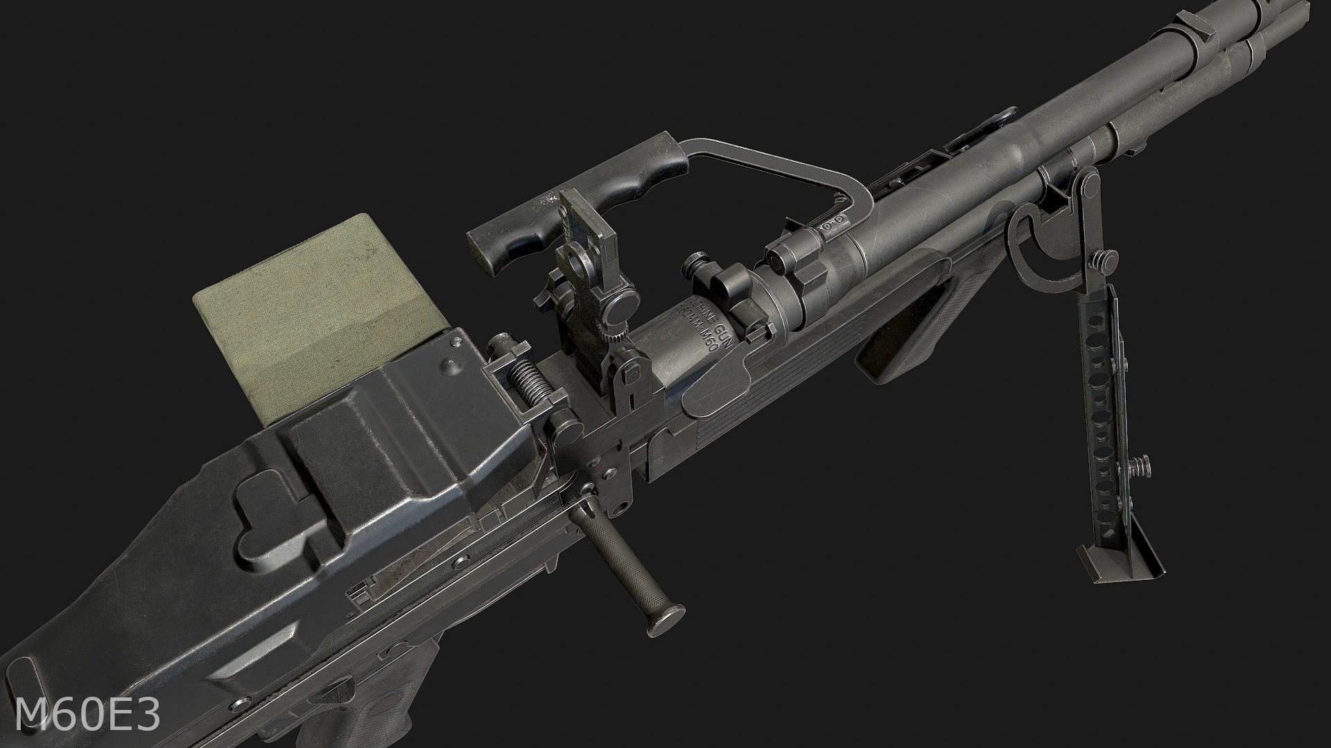 M60E3 and M60E4 Low-poly 3D model_4