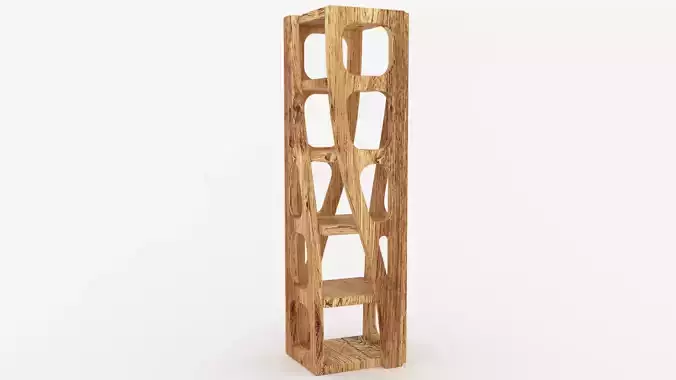 Fully Wooden Shelves - 3ds Max
