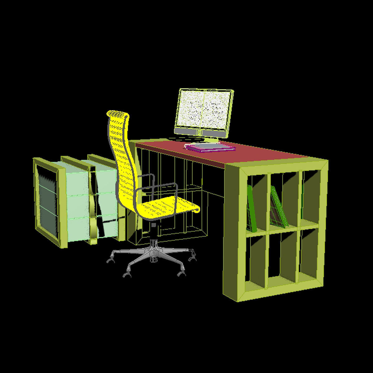 cabinet table 3 3D model_2