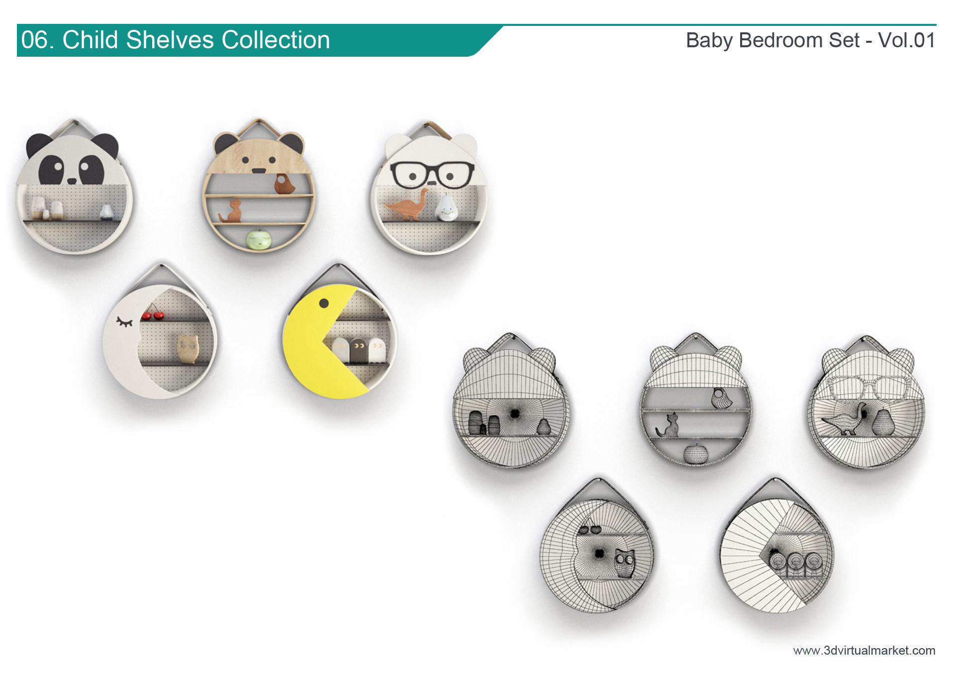 Modern Baby Bedroom 3D model_8