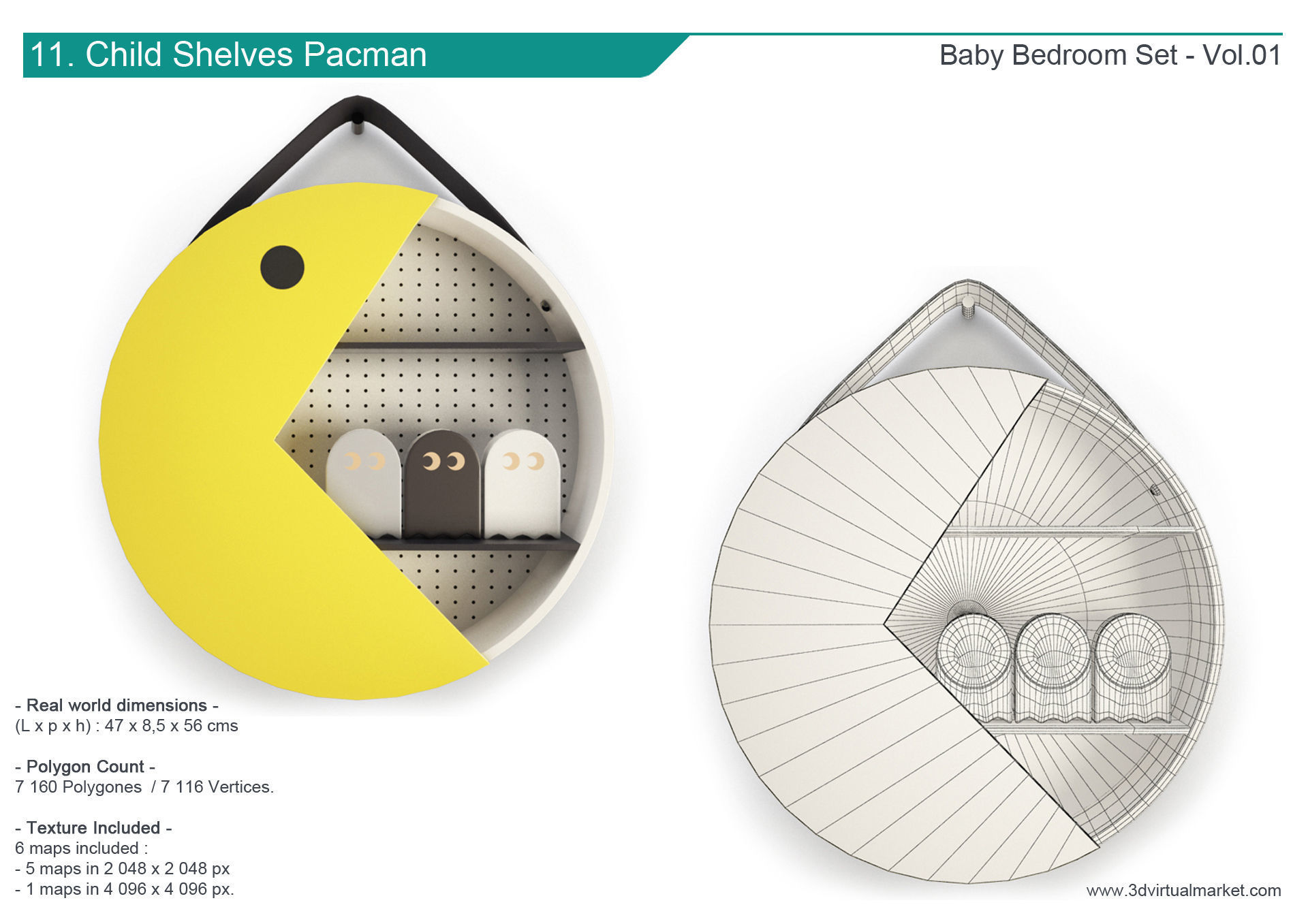 Modern Baby Bedroom 3D model_13