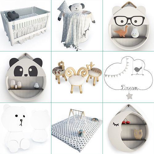 Modern Baby Bedroom 3D model