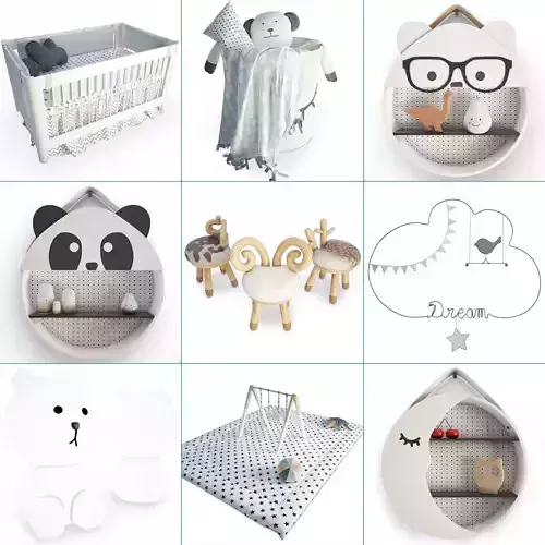 Modern Baby Bedroom 3D model